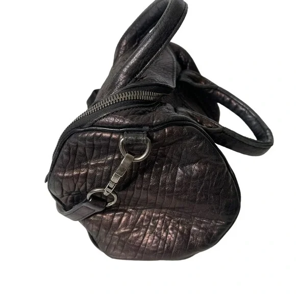 ALEXANDER WANG Pebbled Lambskin Rockie Duffel in Black  and Nickel hardware - Picture 8 of 15